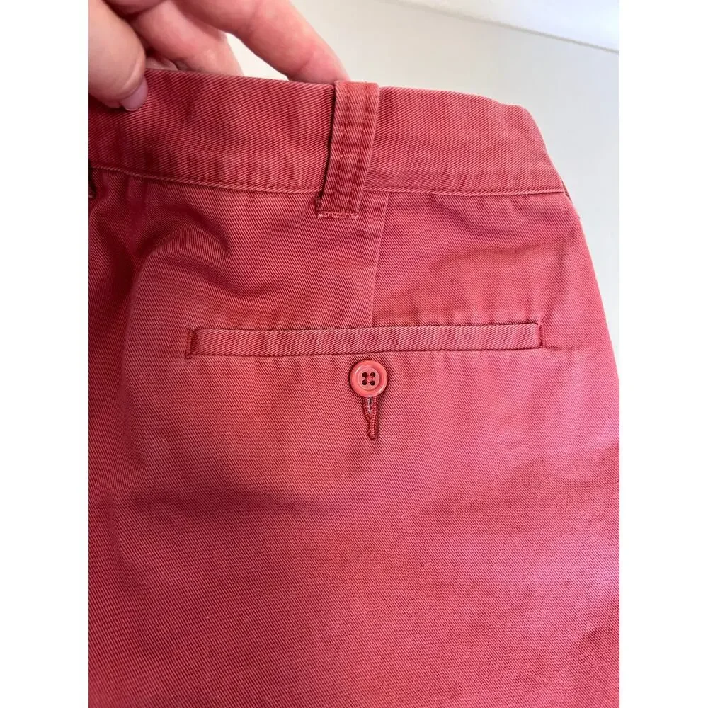 J Crew Shorts Men Size 31W Light Red Flat Front Chino Beach Golf Vacation Summer